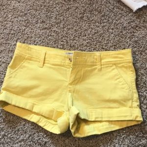 Yellow Abercrombie & Fitch Shorts
